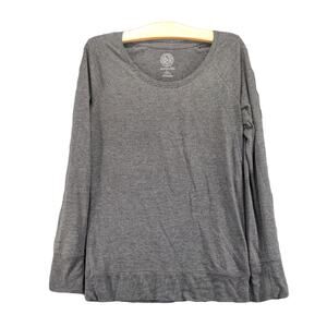Sonoma the Perfect Tunic Long Sleeve Womens Top Size M Gray Logo
